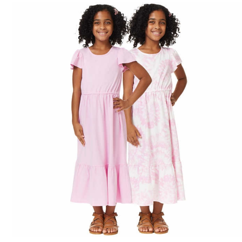 Small 7/8, 32 Degrees Girls' 2-Pack Maxi Dress